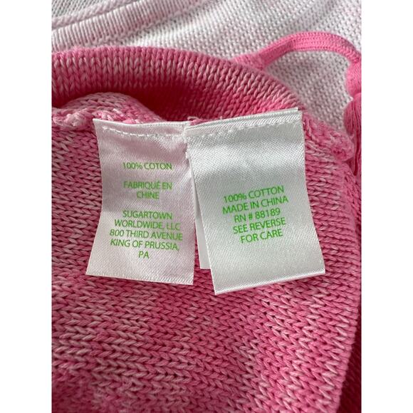 Lilly Pultizer Size M Ombre V Neck Outdoor Casual Sweater Pink Long Sleeve - Picture 6 of 8